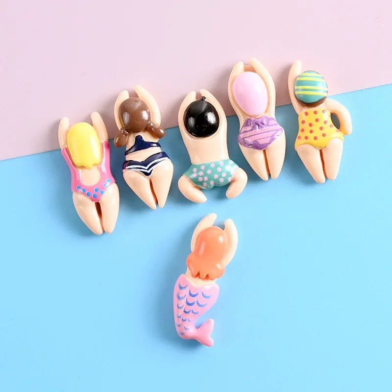 10ks karikatúra Kawaii Resin Mini Mini plávajúca figúrka Scrapbook Dodávky Flatback Charm Craft Miniatúrne doplnky Materiály Planár