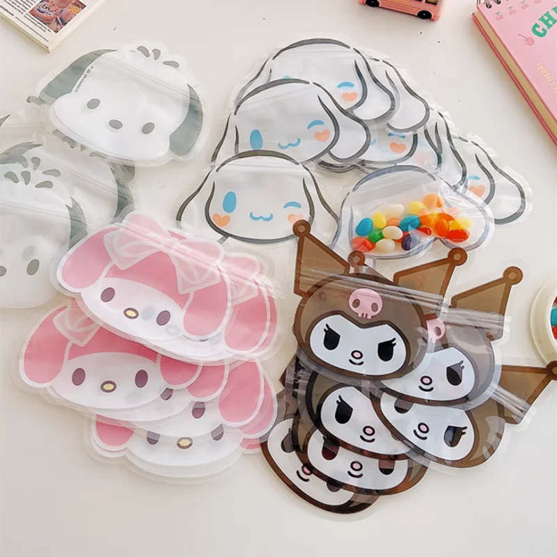 10ks karikatúra roztomilé občerstvenie ziplock tašku Small Seba Sealing Candy Bag pre detskú narodeninovú oslavu PVC Darčekové vrecká
