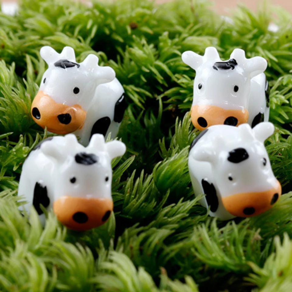 10ks kawaii mini kravské zvieratá Domov Micro Fairy Garden Figuríny Miniatúry Domáca záhrada DEY DIY Príslušenstvo