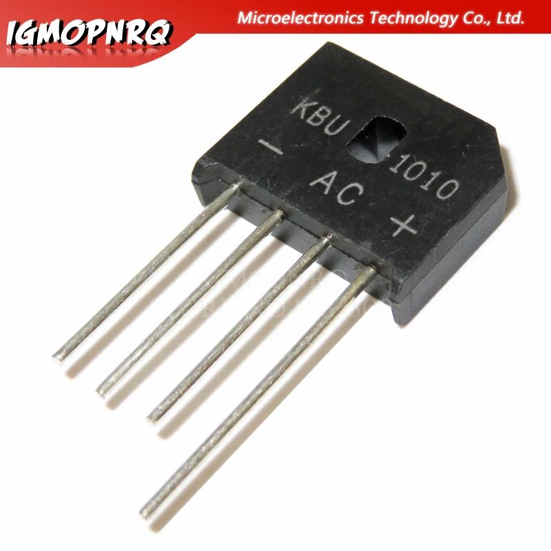 10ks KBU1010 KBU-1010 ZIP 10A 1000V Diode Bridge usmerňovač