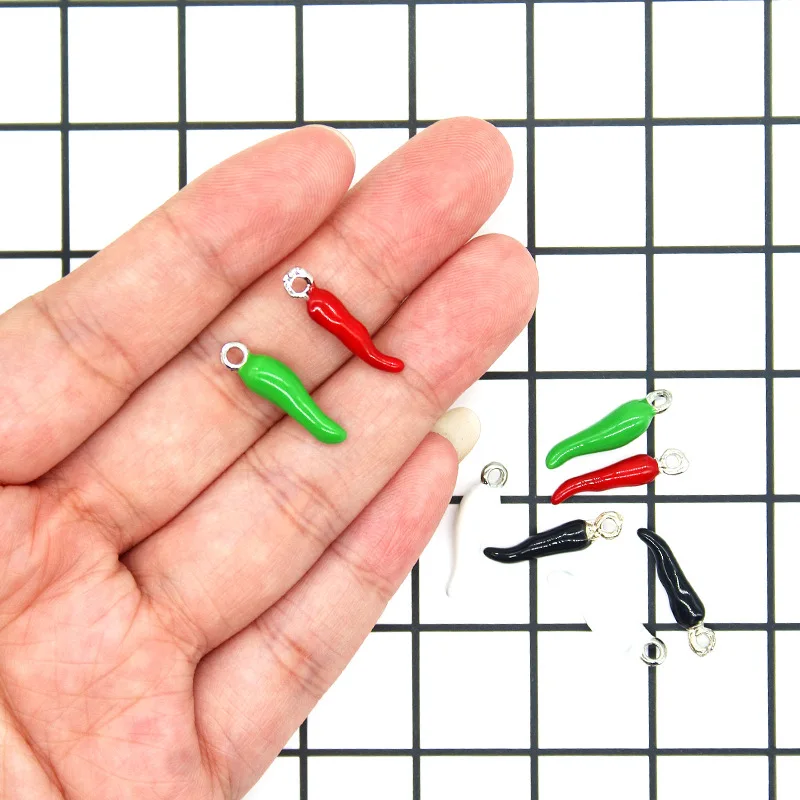 10ks korenie Pepper Green and Red Chili zliatiny v kuchyni Diy ručne vyrobené prívesok módne šperky príslušenstvo