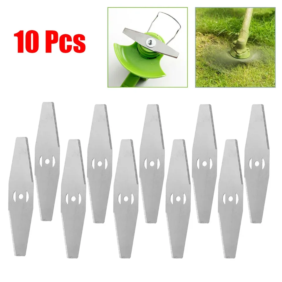 10ks kovový trávnik Trimmer Blade Bethcutter Head Blades Záhradné elektrické náradie Lawn kosačky diely doplnky