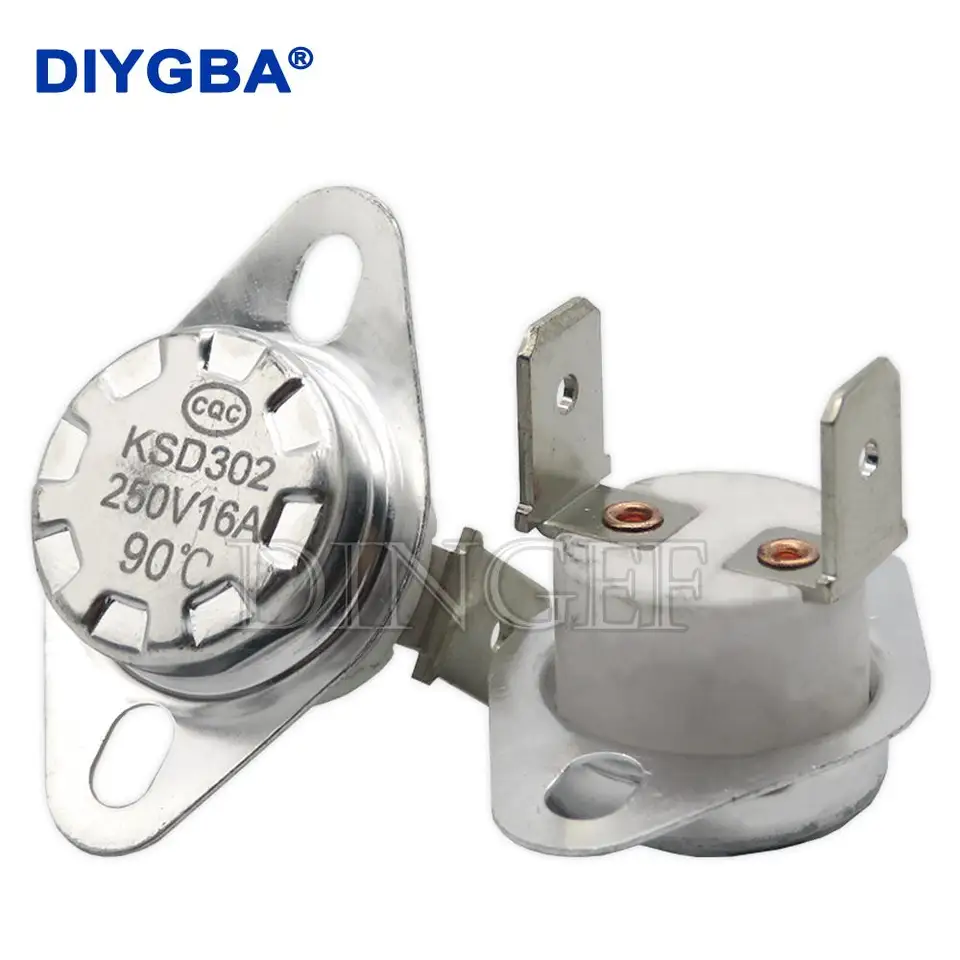 10ks KSD302 16A 250V 40 ~ 150 stupňov keramika KSD301 Normálne uzavretá / normálne otvorená teplota Termostat 40c 45c