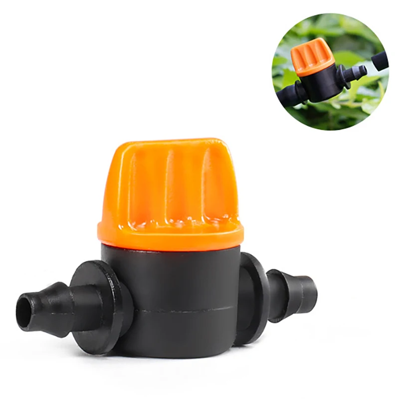 10ks Kvapkajúci zavlažovací ventil 4/7 mm kvapkajúci spínač 4 mm PVC Rúrky Kvapkanie Mini ventil pre trávnik na záhradu v skleníku