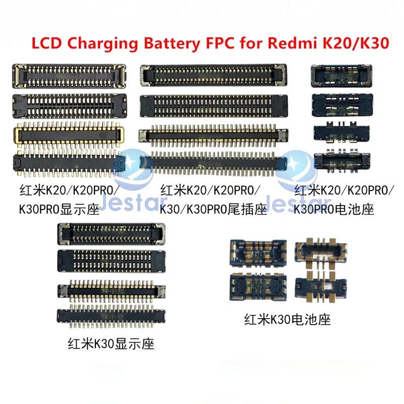 10ks LCD displej nabíjania konektora batérie pre Xiaomi Redmi K20 K30 K20/K30 Pro na palube