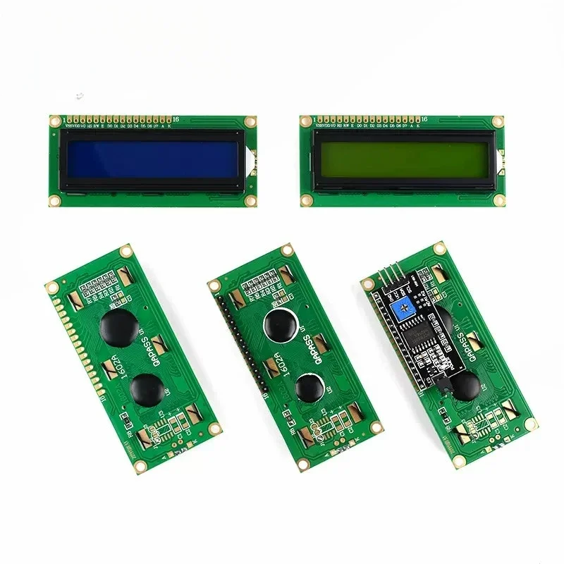 10ks LCD1602 1602 LCD modul modrá / žltá zelená obrazovka 16x2 znak LCD displej PCF8574T PCF8574 IIC I2C rozhranie 5V 5V