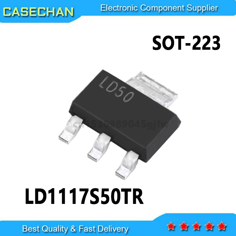 10ks LD1117S50TR SOT-223 LD1117S50 LD50 SMD