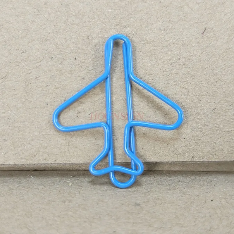 10ks letecký papier Spona papierovej sponky Kórejská papierová spona z nehrdzavejúcej ocele PIN farebná papierová sponka