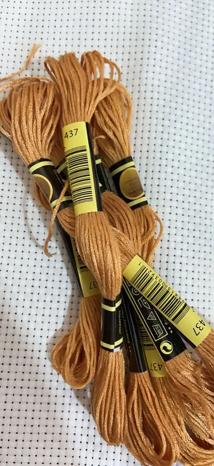 10ks/lol set krížový steh vlákno vyšívacia niť pre začiatočníkov DIY pradienka Žiadna opakovaná dúha DMC kód 437