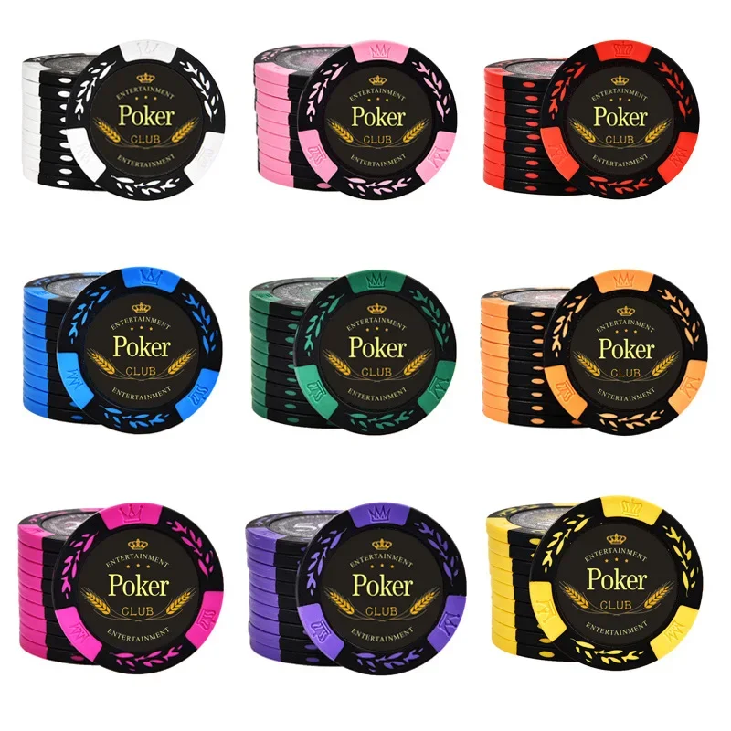 10ks/lot 14g Texas Poker Chips Coins Blank Poker Chips Professional Casino Club Party Entertainment Poker Kit