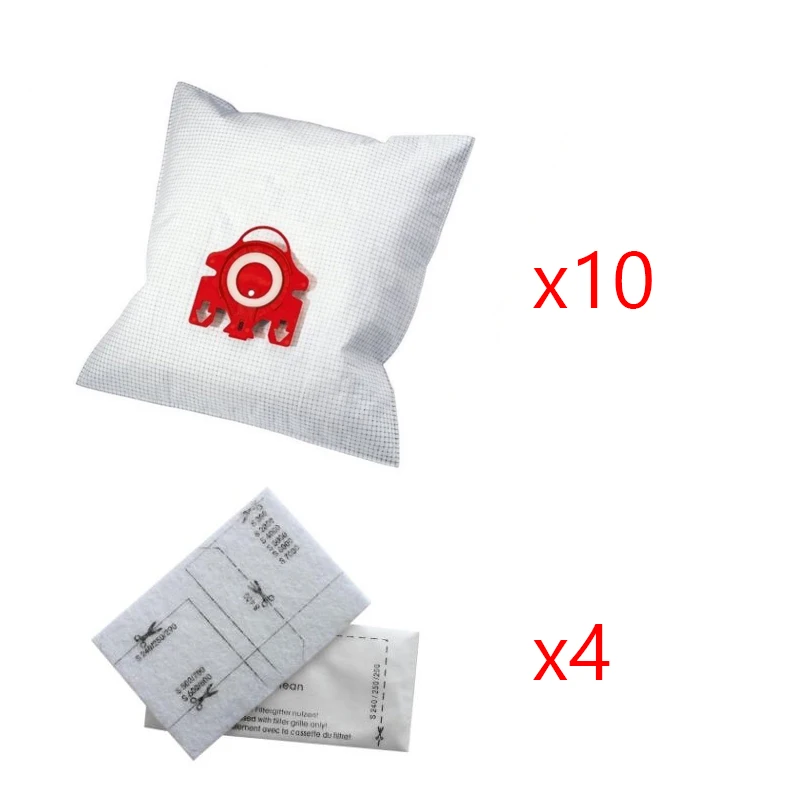 10ks/lot vysávač vrecká na prach pre Miele FJM C1 a C2 Syntetický typ Hoover + 4 ks Filtre