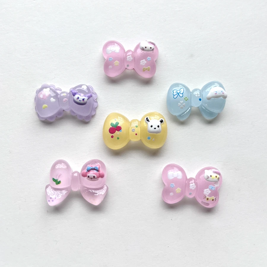 10ks Luminous Butterfly Festival živici plochý zadný zápisník DIY šperky klip klip dekorácie Sanrio Dekoratívne doplnky