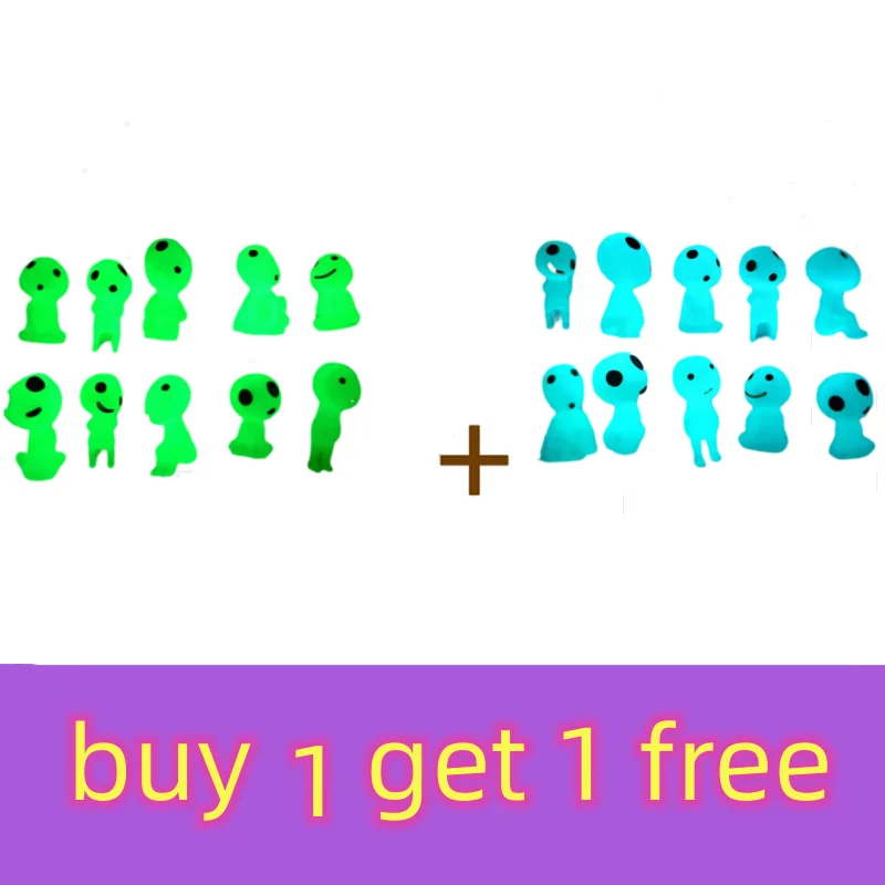10ks Luminous Tree Elfovia duchovné figúrky Figury Fairy Garden Micro Landscape Ornament Outdoor Žiara v tmavom miniatúrnom kvetináči