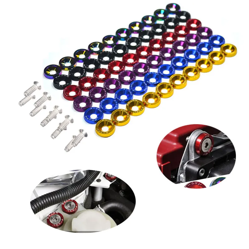 10ks M6 JDM CAR modifikované šesťhranné upevňovacie prvky Fender BUMPHER BUMPHER MOTOR CONVATION SCREKS STRYLING