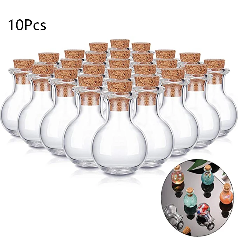 10ks malé sklenené fliaš