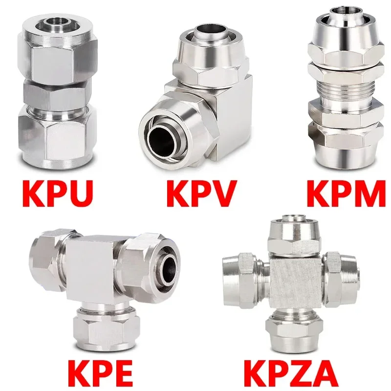 10ks meďnak Pleted Pneumatic Air Quick Connector pre hadicovú trubicu OD 4 6 8 10 12 14 16 mm rýchle spojenie KPE PM PU PV