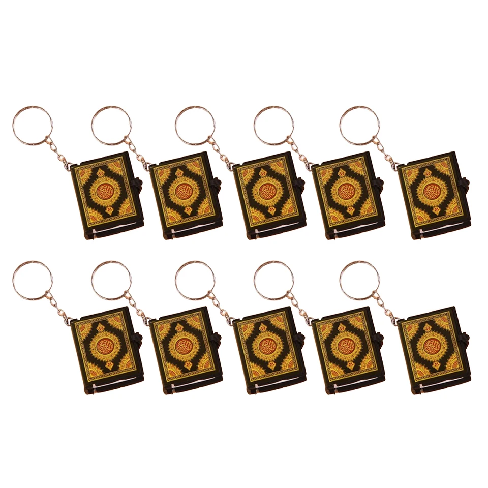 10ks Mini Ark Book Koran Muslim Keychain Keyring Bag Cape Car Key Decor
