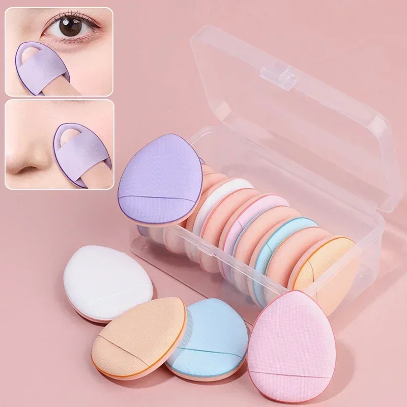 10ks Mini Finger Puff Foundation Malé vzduchové vankúšové práškové špongie na tvár korektor BB Cream Cosmetic Applicator Makeup Tools