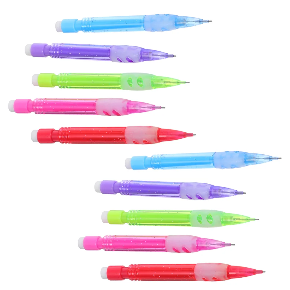 10ks Mini Mechanické ceruzky 07 mm automatické ceruzky Malé ceruzky s gumou pre domácu kanceláriu School Supplies Písanie kresby