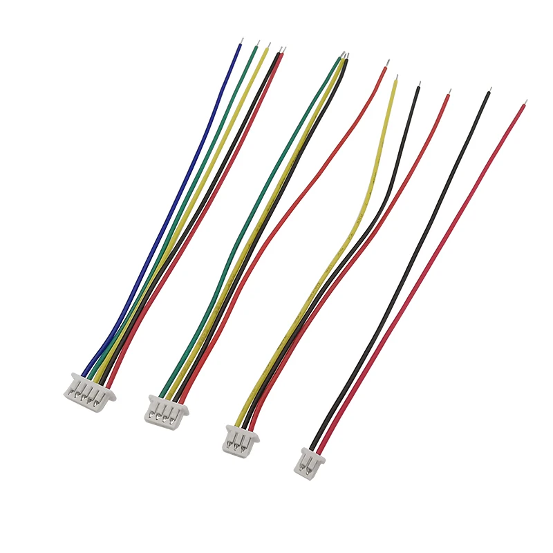 10ks Mini Micro JST 1,25 mm ihrisko 2/3/4/5/8/8 PIN SMENNÝ KONEKTOR SLOC s červeným čiernym káblom 10/15/20/30 cm 28awg