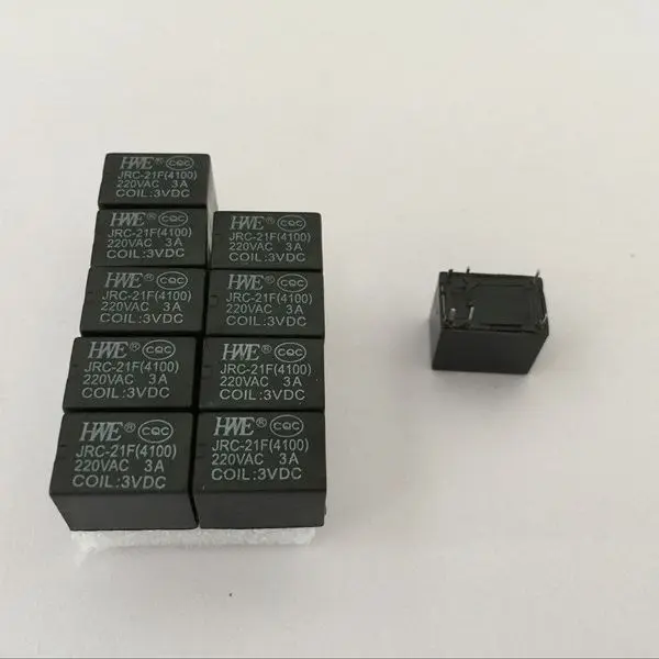 10ks Miniatúrne elektro-magnetické relé JRC-21F 3V 5V 6V 9V 12V relé PCB 6pin