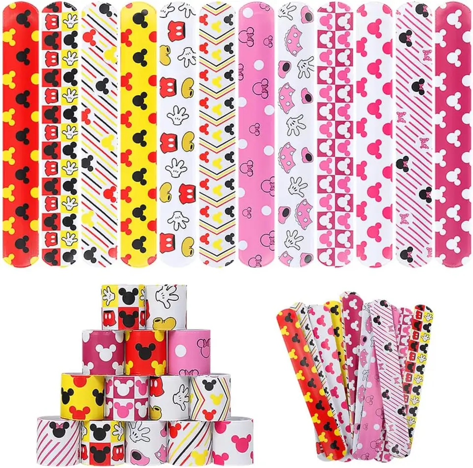 10ks Minnie Mouse Birthday Party lascidy facku náramok Mickey Mouse náramky pre deti chlapec chlapče sviatok pinata pinata plnivá