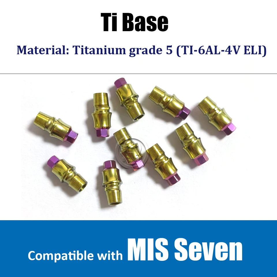 10ks MIS MIS kompatibilný sedem konkávnych CAD/CAM TI BASE BASE SP anti-rotačná titánová základňa Interná hexová platforma GH 1,5 mm/3,0 mm