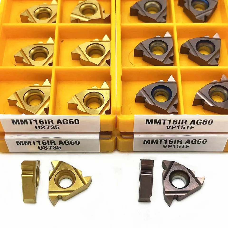 10ks MMT16ER 11ir AG60 VP15TF US735 UE6020 Vložka karbidu CNC Lathin Turning Tools Tools 16ir AG60 Slotting Blade Cutter Tool