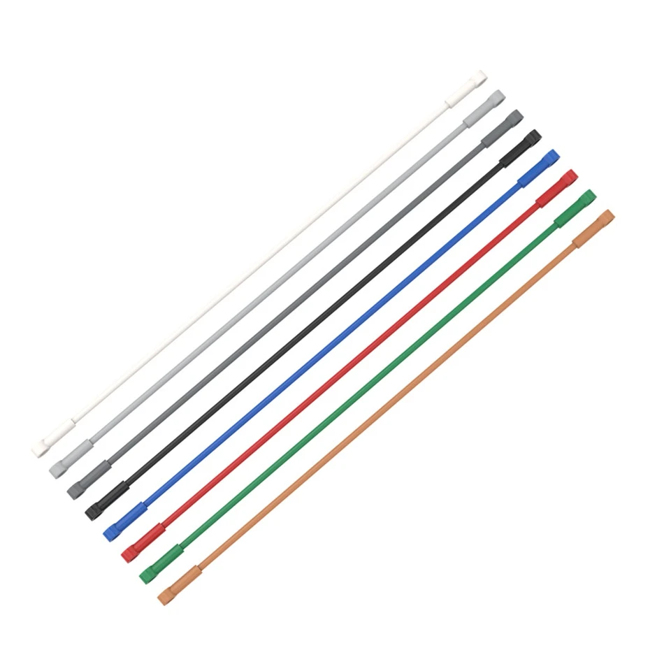 10ks MOC diely 27965 Flexibilná hadica ziplín 22L s 2 konektormi kompatibilnými tehlami DIY stavebné bloky Darček pre deti pre deti