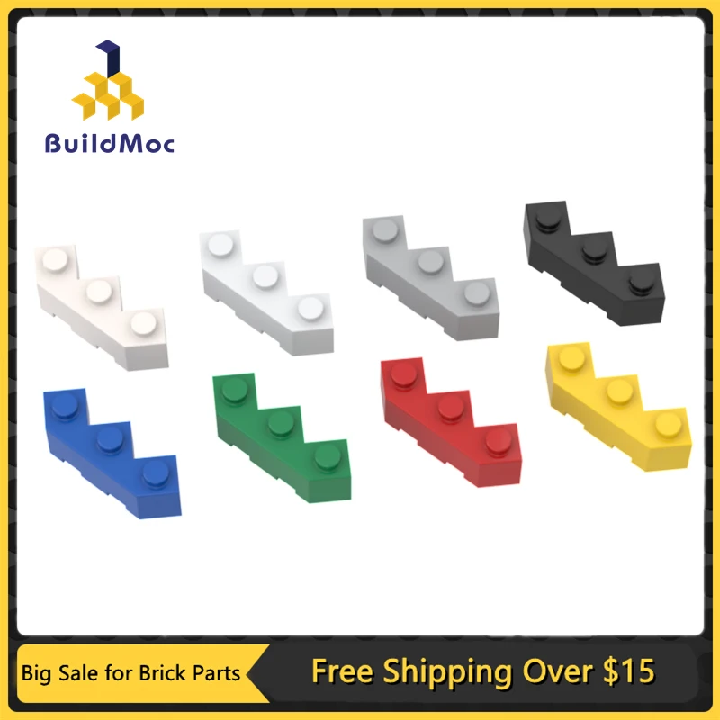 10ks MOC Parts 2462 Modifikovaný klin 3 x 3 Kompatibilné s tehlami kompatibilnými s tehlami DIY Assmble Building Blocks Časti pre detské mozgové hračky Darček