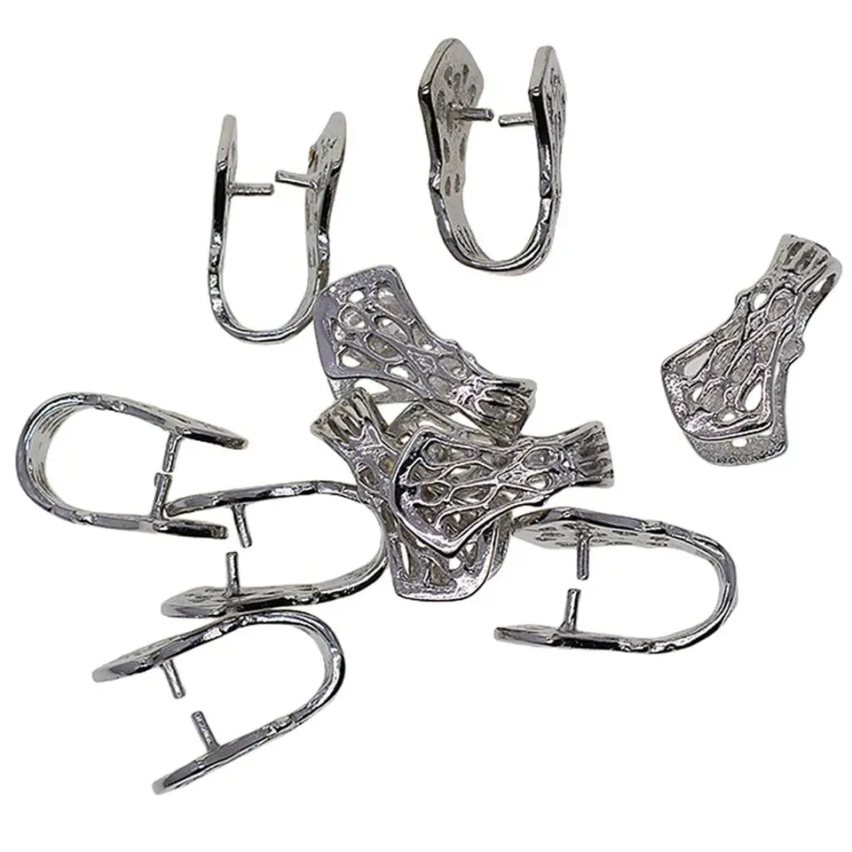 10ks mosadzný prívesok Prendant Pinch spona na kauciu Pinching Agát Diamond Pinching Ulipy