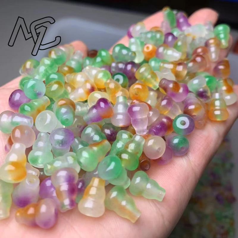 10ks Natural A Green Jade Gourd Beads DIY náramok náramok kúzlo jadeite šperky módne doplnky amulet