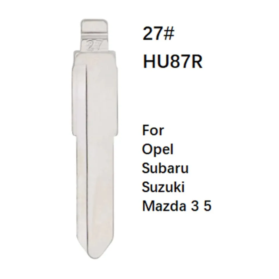 10ks nezrezaný prázdny 27# Maz20r Maz24 Hu87r Hu133 Universal Demotes Flip Blade pre Opel Subaru Suzuki Mazda 3 5 5