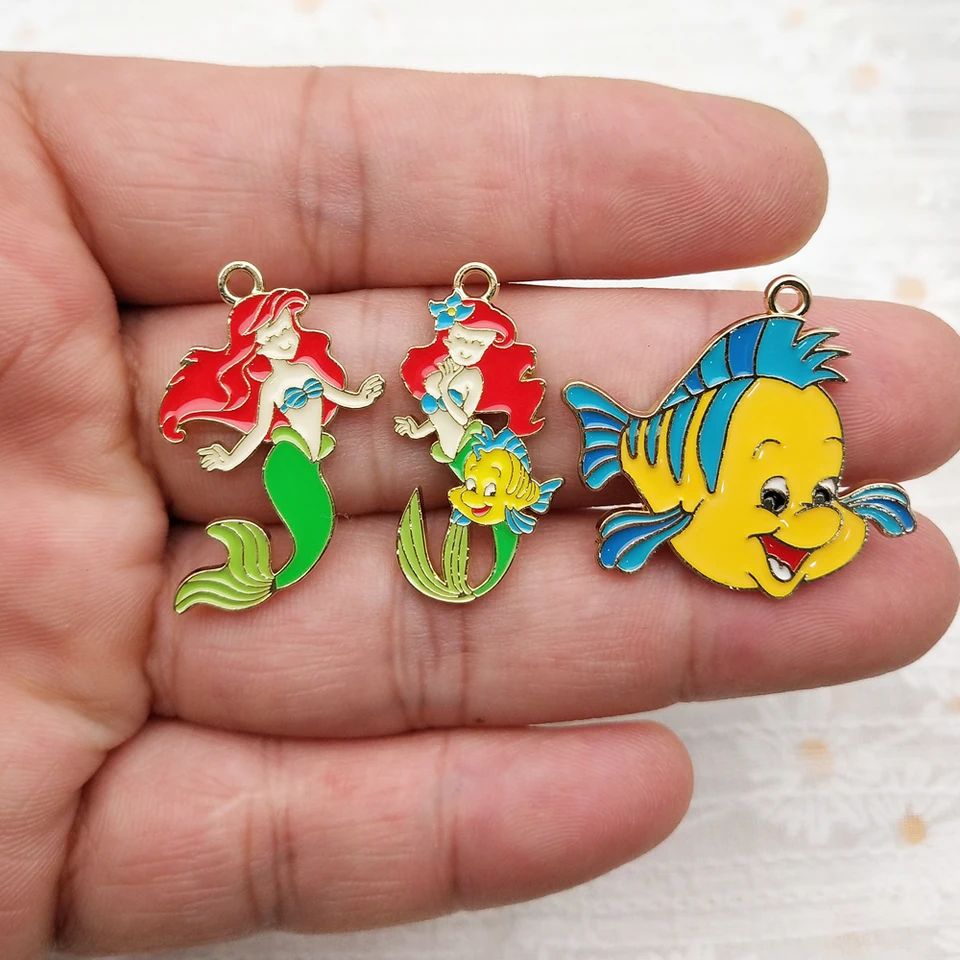 10ks Panelové kúzla pre šperky výroby smaltého náhrdelníka Keychain Telefón prívesok pre domácich majstrov