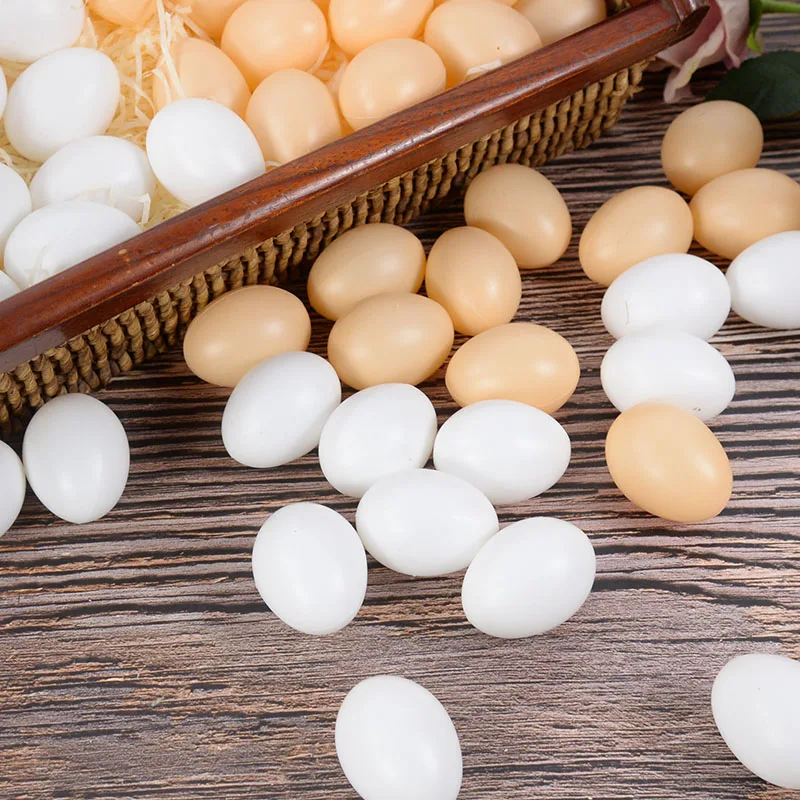 10ks Plastové veľkonočné vajcia Simulácia holub Pigeon Chicken Egg Model Detská maľba