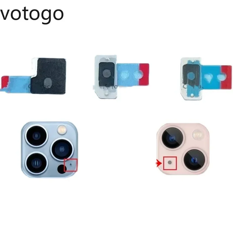 10ks pre iPhone 11 12 13 14 15 16 Pro Max Plus Mini zadná zadná kamera Poškodená mikrofónová sieťová sieť Adhesive mic blesk proti prachu