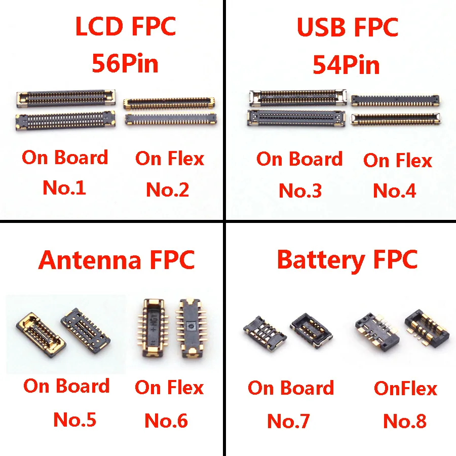 10ks pre Samsung Note 20 Ultra/Note20 N980 N981 N986 N985 LCD Displej nabíjačky USB nabíjačka WiFi Anténa FPC na palube na palube