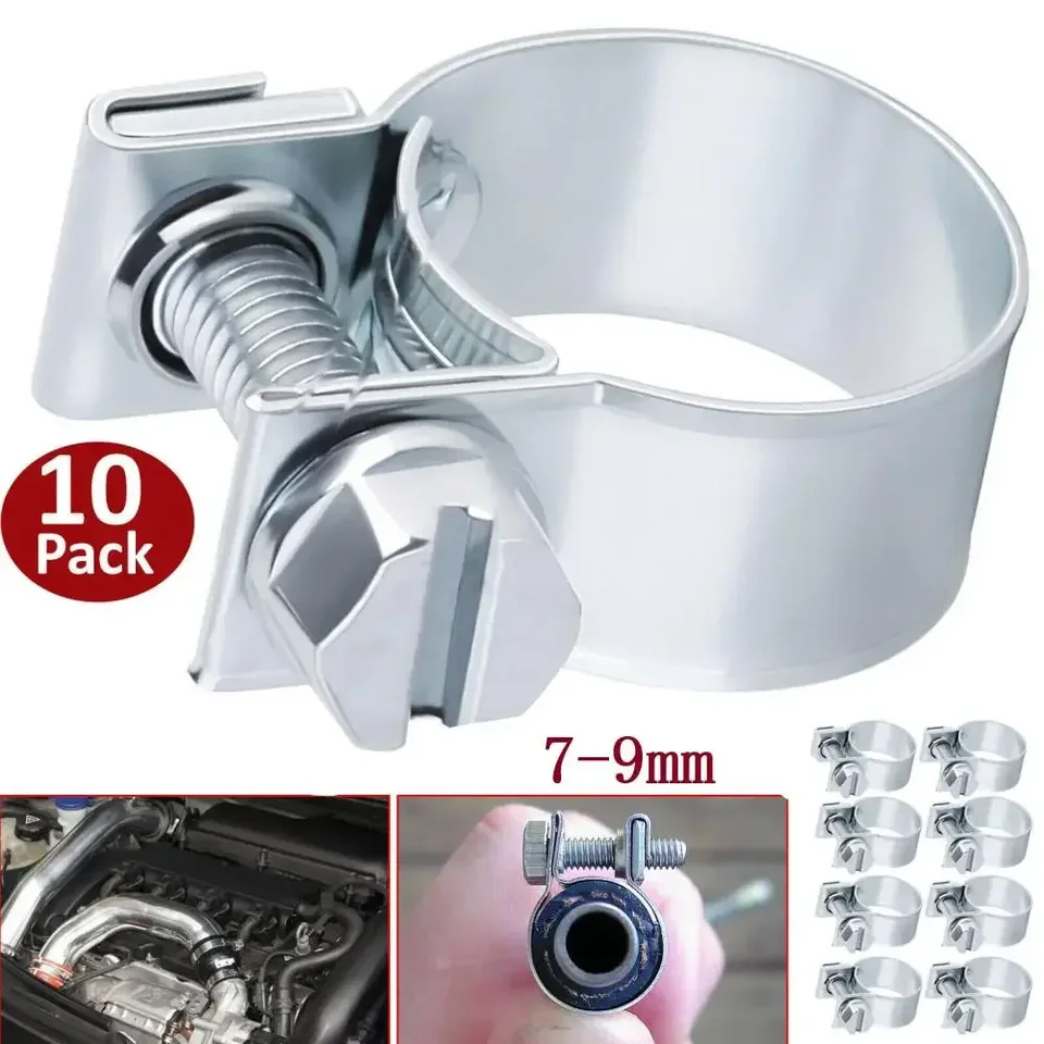 10ks pružinové pásmo palivové hadice s hadicou 7-9 mm 9-11 mm z nehrdzavejúcej ocele Olejová voda CPU vzduchové plynové potrubie CLAPP CLAMP Kovový sponač Hardware