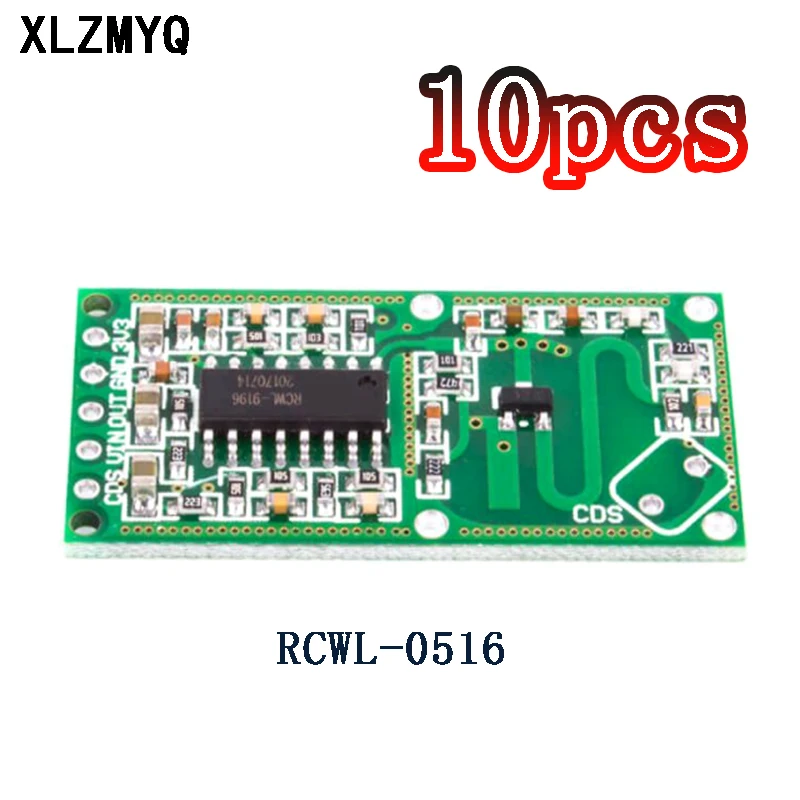 10ks RCWL-0516 RCWL 0516 Mikrovlnný radarový senzor ľudského senzora Senzory Indukčný spínač DIY Elektronická súprava DIY