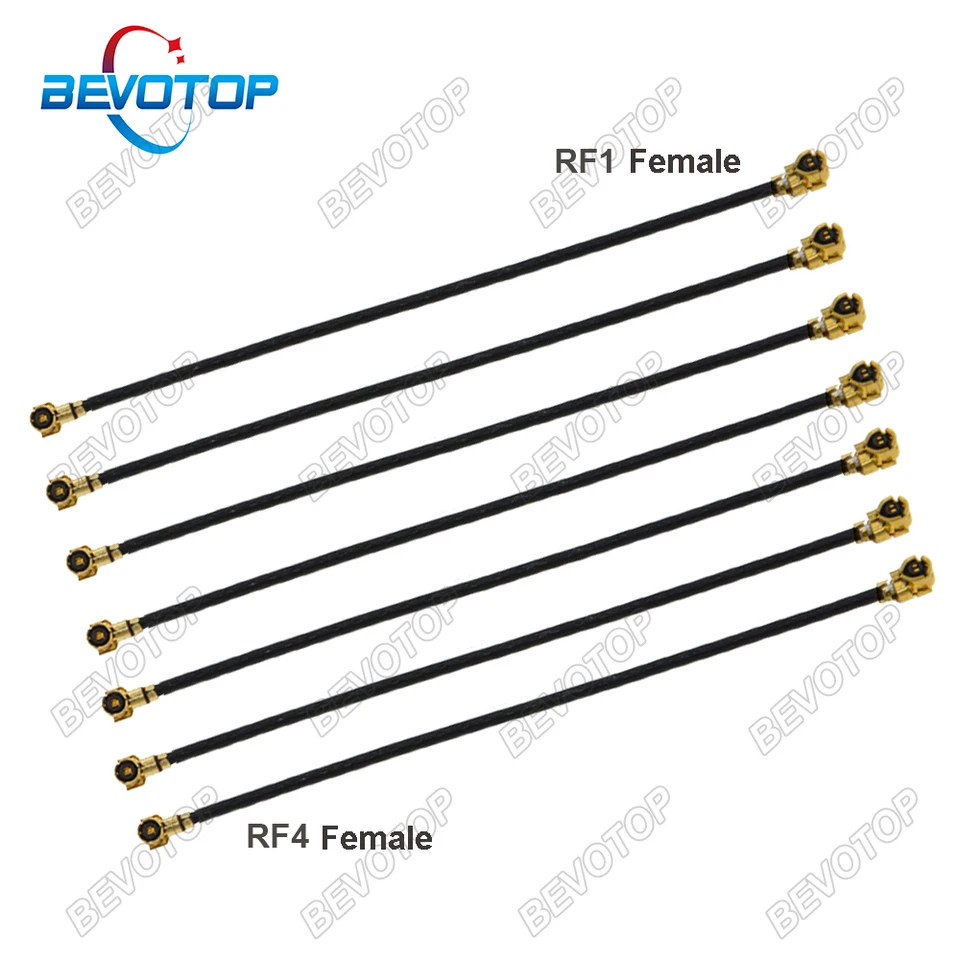 10ks RF Pigtail Cable IPX UFL RF1 Žena až RF4 ŽEMNA RF1.13 MHF4 Predlžovací prepojka pre smerovač 3G 4G Modem