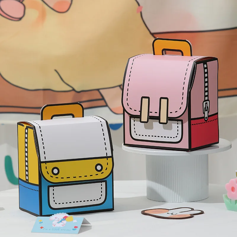 10ks roztomilý školská taška Candy Box Deň detí veľkú kapacitu darčekové balenie pre deti narodeniny bábätká DECORÁCIA