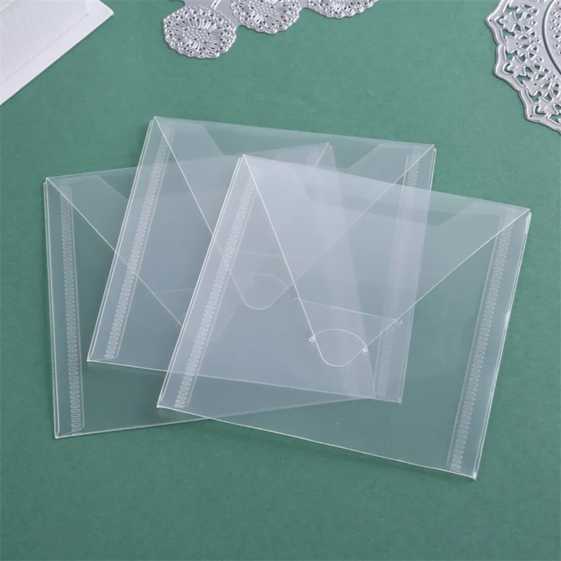 10ks/set 12x12cm Transparentné plastové úložné vrecká pre malé známky a organizátory organizátor