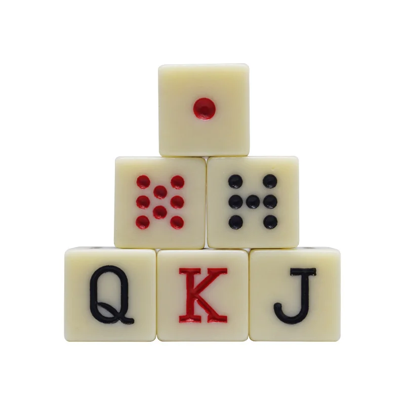 10ks/set 16 mm akrylové pokerové kocky s pravým rohom pre príslušenstvo pre stolové hry