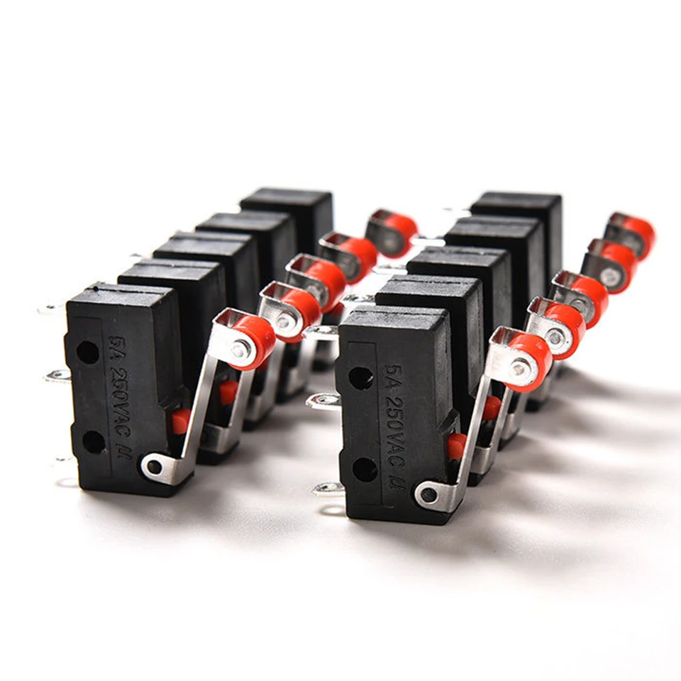 10ks/set Mini 3-kolíkový takt prepínač KW12-3 5A 250V Round Ruck Rucking Clock Microswitch