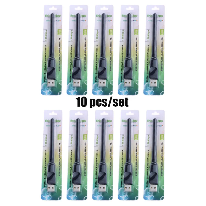 10ks/set MT7601 USB WiFi Dongle/150Mbps USB WiFi Dongle pre televízny prijímač/PC
