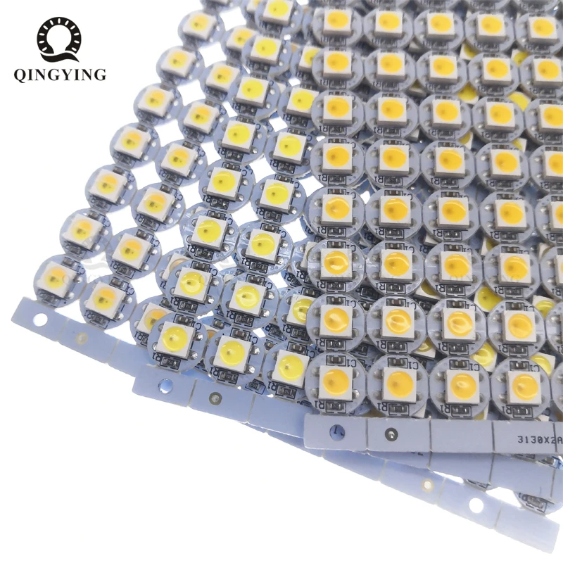10ks SK6812 WWA 4-kolíkový LED čip 5050 SMD DC5V Vstavaný IC s 10 mm bielymi doskami DPS Heatsink White White White White Amber