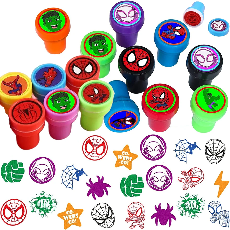 10ks Spidey a jeho úžasní priatelia superhrdina Seal Spider Party uprednostňujú deti narodeniny darček Spider Man Stamp Boy Christmars