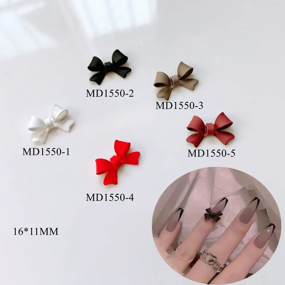 10ks/taška na nechty na nechty kov 3D kúzla Rôzne výzdoba Bow Bowtie MD1550