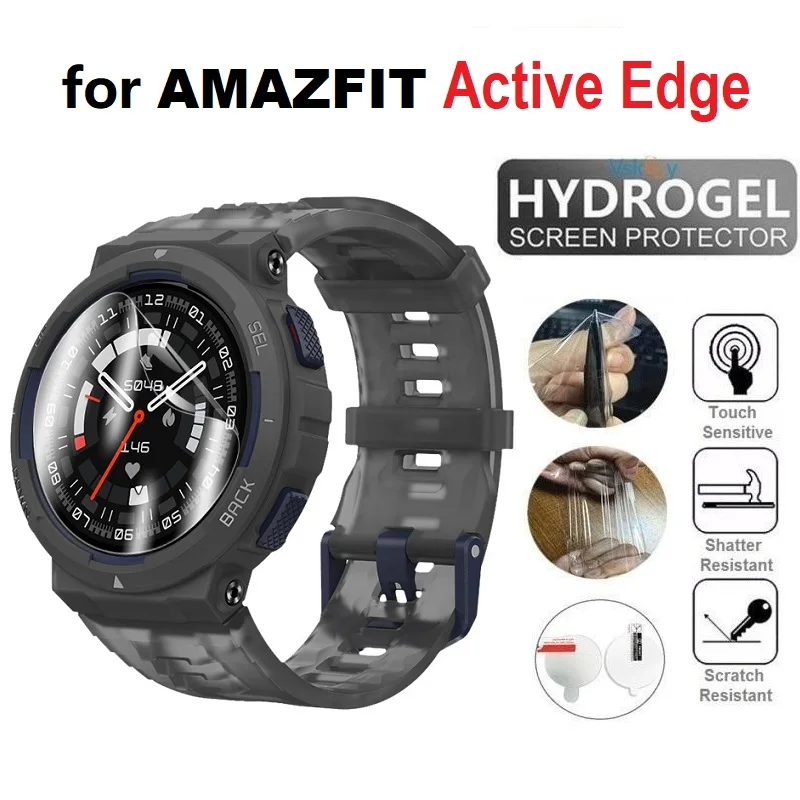 10ks TPU Hydrogel Soft Screen Protector pre AmazFit Active Edge Smart Watch HD Clear Protective Film