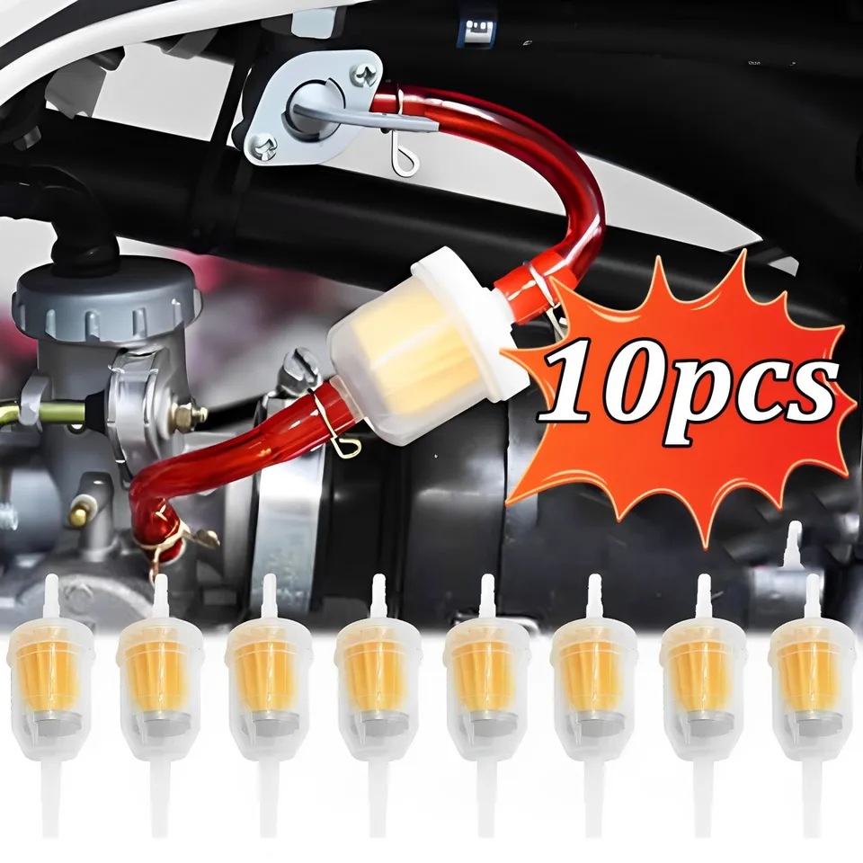10ks Univerzálny motocykel palivový filter motocykel Motor inline carb benzín Palivový plynný filter motocyklové filtre oleja